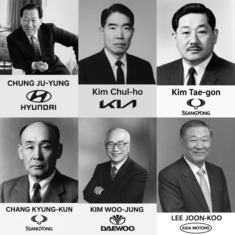 6 grandes de corea en la industria automitriz